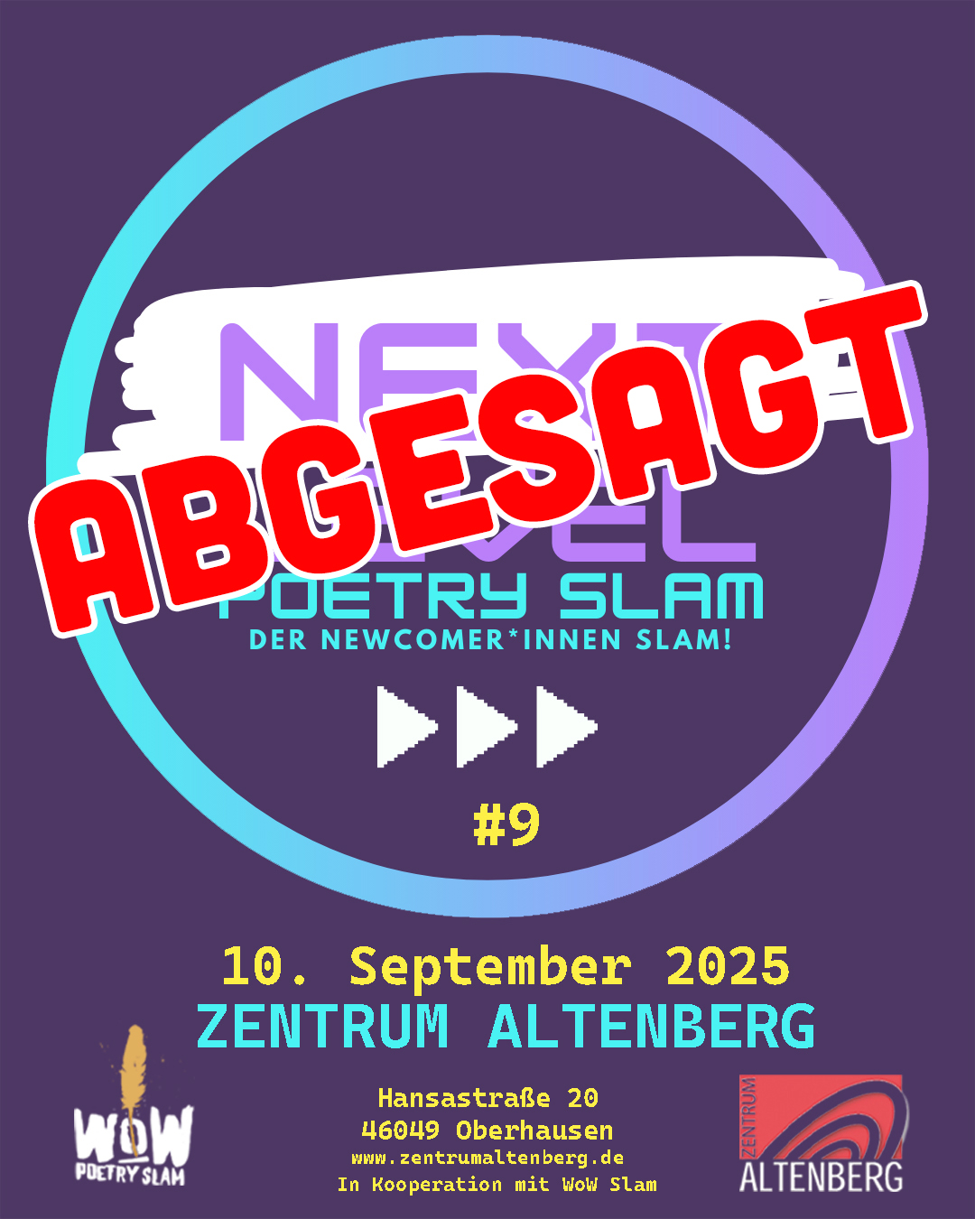 20250910 slam abgesagt