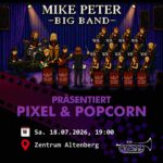 2026 Werbeplakat Pixel und Popcorn