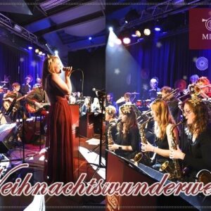 Big band weihnachtskonzert mit schriftzug
