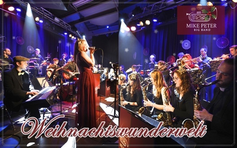 Big band weihnachtskonzert mit schriftzug